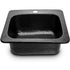 Hand Hammered Aluminum 15 inch Baxter Square Bar Sink - Matte Black
